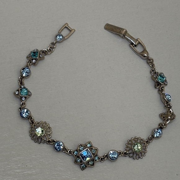 Vintage Givenchy Flower Silver-tone Bracelet